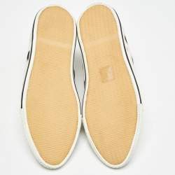 Pre Owned Marc by Marc Jacobs Cream And Black Canvas Polka Dot High Top Sneakers Size 40