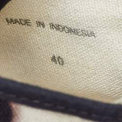 Pre Owned Marc by Marc Jacobs Cream And Black Canvas Polka Dot High Top Sneakers Size 40