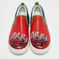 Pre Owned Marc by Marc Jacobs Red Leather Slip On Sneakers Size 40