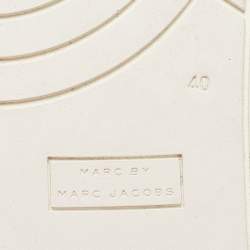 Pre Owned Marc by Marc Jacobs Red Leather Slip On Sneakers Size 40