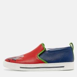 Pre Owned Marc by Marc Jacobs Red Leather Slip On Sneakers Size 40