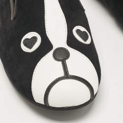 Pre Owned Marc by Marc Jacobs Black Leather and Suede Ballet Flats Size 36