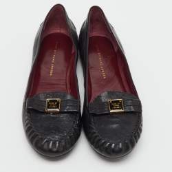 Pre Owned Marc by Marc Jacobs Black Leather Loafer Ballet Flats Size 40