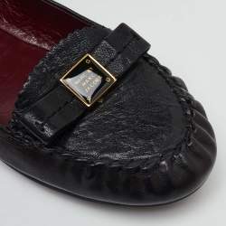 Pre Owned Marc by Marc Jacobs Black Leather Loafer Ballet Flats Size 40