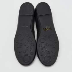 Pre Owned Marc by Marc Jacobs Black Leather Loafer Ballet Flats Size 40