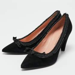 Pre Owned حذاء كعب عالي مارك باي مارك جاكوبس بوينتي سويدي أسود  مقاس 40