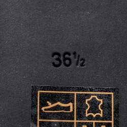 Pre Owned Marc by Marc Jacobs Grey Camo Embossed Leather Spike Trim Mouse Ballet Flats Size 36.5