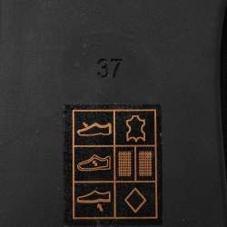 Pre Owned Marc by Marc Jacobs Black/White Suede and Leather Cat Ballet Flats Size 37