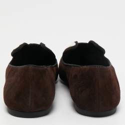 Pre Owned Marc by Marc Jacobs Brown Suede Dog Ballet Flats Size 36