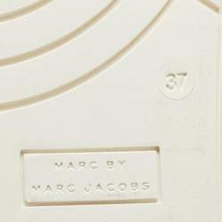 Pre Owned Marc by Marc Jacobs Red/Black Nubuck and Leather Broome Sneakers Size 37