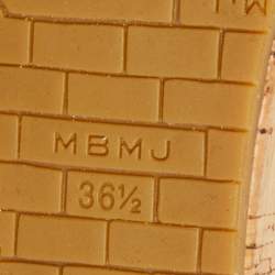 مملوكة مسبقًا Marc By Marc Jacobs Silver Leather Wedge Sandals Size 36.5