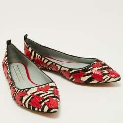 Pre Owned Marc By Marc Jacobs Multicolor Calf hair Joan Pointed Toe Ballet Flats Size 38
