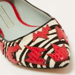 Pre Owned Marc By Marc Jacobs Multicolor Calf hair Joan Pointed Toe Ballet Flats Size 38