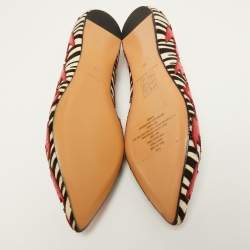 Pre Owned Marc By Marc Jacobs Multicolor Calf hair Joan Pointed Toe Ballet Flats Size 38