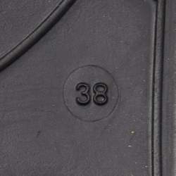 Pre Owned Marc Jacobs Black/Gold Leather and Mesh High Top Sneakers Size 38