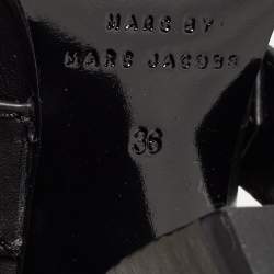 Pre Owned Marc by Marc Jacobs Black Leather Victorian Ankle Boots Size 36
