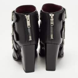 Pre Owned Marc by Marc Jacobs Black Leather Victorian Ankle Boots Size 36