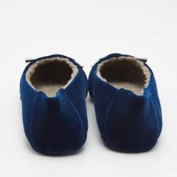 Pre Owned Marc by Marc Jacobs Blue Velvet Mouse Ballet Flats Size 36