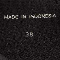 Pre Owned Marc by Marc Jacobs Black Suede and Leather Zip Front High Top Sneakers Size 38