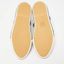 Pre Owned Marc by Marc Jacobs White And Black Canvas Polka Dot High Top Sneakers Size 36