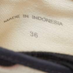 Pre Owned Marc by Marc Jacobs White And Black Canvas Polka Dot High Top Sneakers Size 36