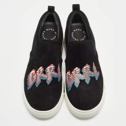 Pre Owned Marc By Marc Jacobs Black Suede GRRL Slip On Sneakers Size 37