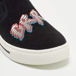 Pre Owned Marc By Marc Jacobs Black Suede GRRL Slip On Sneakers Size 37