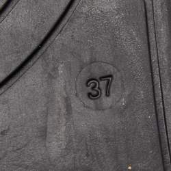 Pre Owned Marc by Marc Jacobs Black Leather and Mesh High Top Sneakers Size 37