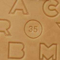 Pre Owned Marc by Marc Jacobs White Leather Ankle Strap Sandals Size 35