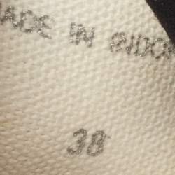 Pre Owned Marc by Marc Jacobs White And Black Canvas Polka Dot High Top Sneakers Size 38