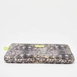 Marc by Marc Jacobs Grey Nylon Snakeskin Printed Laptop Case