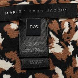 Marc by Marc Jacobs Brown Animal Print Cotton Stole 