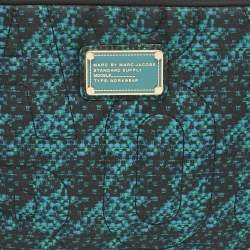 Pre Owned Marc by Marc Jacobs Black/Green Nylon Laptop Sleeve