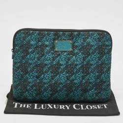 Pre Owned Marc by Marc Jacobs Black/Green Nylon Laptop Sleeve