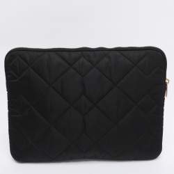 Pre Owned Marc by Marc Jacobs Black Quilted Nylon 13" Laptop Case