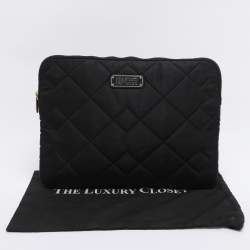 Pre Owned Marc by Marc Jacobs Black Quilted Nylon 13" Laptop Case