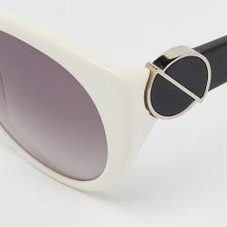 Pre Owned Marc by Marc Jacobs White/Grey Gradient MMJ396/S Cat-Eye Sunglasses