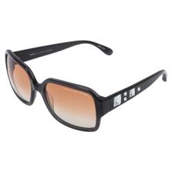 Marc by Marc Jacobs Grey Crystal Embedded/ Pink Gradient MMJ 053/S Square Sunglasses
