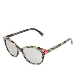 Marc by Marc Jacobs Beige/Black Marble Effect Acetate MMJ 461/S Mirror Sunglasses