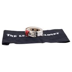 Marc by Marc Jacobs White/Red Leather Buckle Belt S/M
