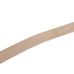 Marc by Marc Jacobs White/Red Leather Buckle Belt S/M