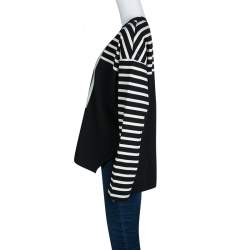 مملوكة مسبقًا Marc by Marc Jacobs Monochrome Striped  Dreamy Rhea Print Sweatshirt L