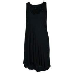 Pre Owned Marc by Marc Jacobs Black Chelsea Jersey Asymmetric Dress M