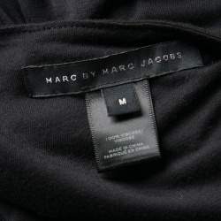 Pre Owned Marc by Marc Jacobs Black Chelsea Jersey Asymmetric Dress M