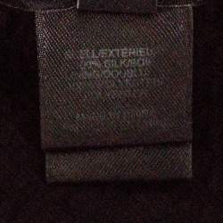 Pre Owned Marc by Marc Jacobs Black Textured Silk Bow Detail Pleated Strapless Dress M