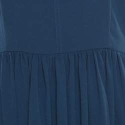 Marc by Marc Jacobs Deep Blue Half Collar Detail Crepe Yumi Dress S