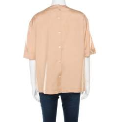 Marc by Marc Jacobs Sandstone Beige Cotton Reverse Patch Pocket Detail Top M