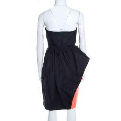 Pre Owned Marc by Marc Jacobs Black Asymmetric Peg Ellsworth Strapless Dress L