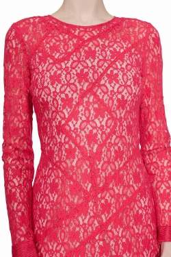 Marc by Marc Jacobs Strawberry Daiquiri Floral Lace Paneled Leila Dress S