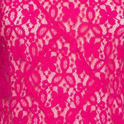 Marc by Marc Jacobs Strawberry Daiquiri Floral Lace Paneled Leila Dress S
